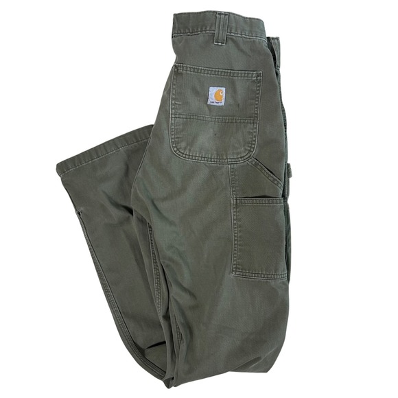 Carhartt Other - Carhartt Carpenter Work Pants Mens 32x34 Moss Green Canvas Utility